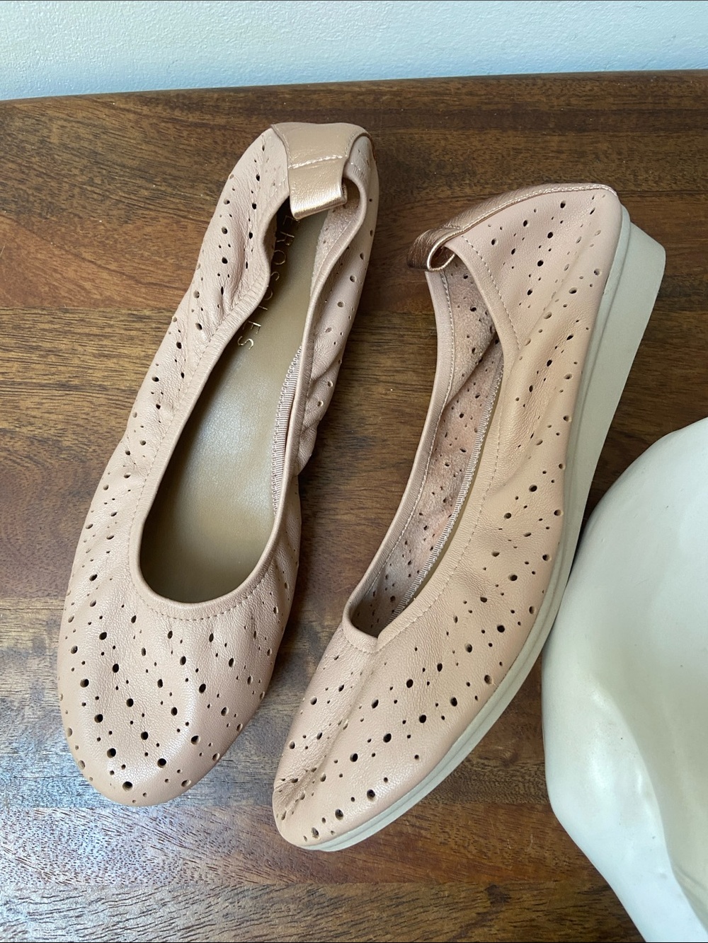 Aerosoles Women's Pale Rose Ballet Flats - Perforated Slip-On Comfort